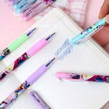 Hasbro 12支装女团可擦笔，0.5mm蓝色墨水，可爱韩流中性笔，适合学生练习书写 - A - 查看 2