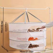 Giỏ lưới phơi rau củ gấp gọn, thích hợp để phơi cá, rau thơm, quần áo trên ban công, bán sỉ. - Xem 8