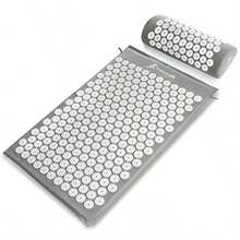 Acupreure Mat And Pillow Et For Back/Neck Pain Relief And Mucle An - Grey/White - View 7