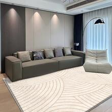 Living Room Carpet, Large Rug In Nordic Style, Korean-Style Warm Bedside Rug, Cozy Corner Under The Stairs Suitable For Game Room, Study, Living Room, Various Sizes Available - 1PC - 查看 3