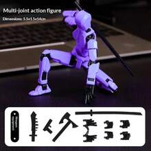 Búp bê gỗ tự lắp ráp 6+ khớp nối, nhiều khớp cử động, búp bê ghép hình in 3D, đồ chơi giảm căng thẳng tự làm. - Nhiều màu - Xem 14