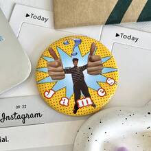 1 chiếc huy hiệu hình môi bóng bẩy in hình hoạt hình nhóm nhạc nam K-Pop CORTI/S, thích hợp để đeo hàng ngày, sưu tầm, trang trí ngày lễ và làm quà tặng. - trâm - Xem 10