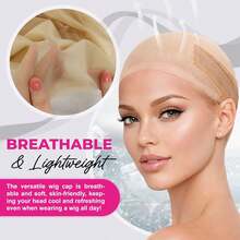 Wig Grip Cap & Band Set, 11x5 Glueless Wig Cap With Grip Band, Non Slip Adjustable Wig Caps With Reusable HD Lace For Lace Front Wigs, Halloween - View 10