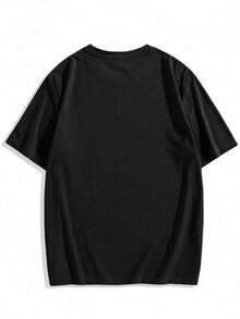 Men's Fashion Printed Loose Short-Sleeve T-Shirt COOL SUMMER Avengers Marvels Spidermans Irons Mans Summer Short-Sleeved T-Shirt Loose Cotton Vintage T-Shirts Men's Clothing Summer Tshirts Tops Breathable Short Sleeved All Year Round, Suitable For Outdoor Leisure And Comfort - 黑色 - 查看 2