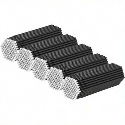 500pcs Disposable Micro Brush Heads, For Eyelash Extension And Makeup, Brush Diameter: 2.0mm, Eye Makeup Brush, Beauty Application, Makeup Brush, Fine Soft Hair Brush, High Precision Eyelash Tool, High Quality Fiber, Smooth Application, Disposable Instrument, Suitable For Eyelash Technicians And Makeup Artists