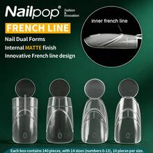 Gorgellux Double-Sided Matte And Glossy French Groove Nail Extension Mold, Strong Adhesion, Non-Stick And Easy Release, Reusable. Precise French Groove Lines, Suitable For Beginners, Professional-Grade Tool For Home DIY Manicure. - Multicolor - View 2