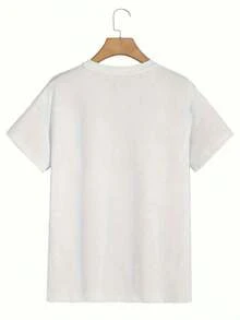 Men's Size T-Shirt With Letter Print, Suitable For Summer, Fashionable Casual T-Shirt For Men, Women's T-Shirts, Shirt Women, Mexico - 白色 - 查看 2