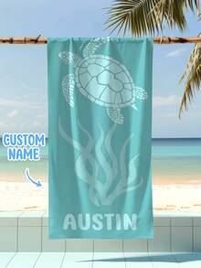 A Personalized Children's Beach Towel, A Perfect Summer Birthday Gift, Suitable For All Kinds Of Summer Occasions. Customize Beach Towels And Accessories For The Beach, Pool, Travel, Camping, Yoga, And More. - Multicolor - View 10