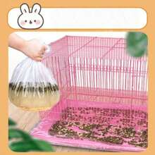 50 Pet Cage Toilet Pads, Disposable Universal Plastic Tray Liners For Rabbit Cages And Bird Cages, Cat Litter Bags, Dog Toilet Urine Pads, Cleaning Mat Covers, Convenient To Use. - White - View 4