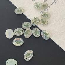 Colorful Faux Shell Resin Cartoon Button Pendant, Angel Cherry Cute Button Bow DIY Clothing Accessories - 10Pcs Random Color - View 1