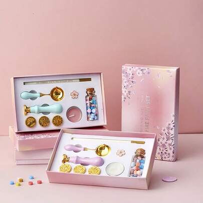 Hasbro Hộp quà Sakura, Bộ sáp niêm phong phong bì màu hồng, Bộ hạt sáp trực tiếp từ nhà máy
