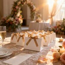 Hộp cầm tay nơ 10 chiếc/20 chiếc, Hộp giấy hình tam giác, Túi xách thanh lịch, Hộp đựng quà cưới, Hộp quà sinh nhật, Hộp quà và túi xách, Thích hợp cho các bữa tiệc lễ hội, ngày lễ và gói quà - 16x6,5x10cm - Xem 4