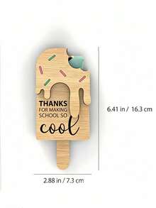 木质教师礼品卡夹 - 感谢礼物、年终礼物、可定制姓名、可定制设计，适用于教室和学校 - 彩色 - 查看 11