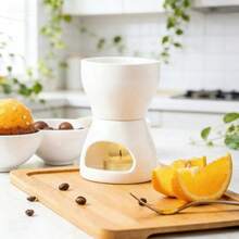 家用厨房DIY巧克力融化炉，简易不粘锅碗分离式香薰炉 - 白色 - 查看 4