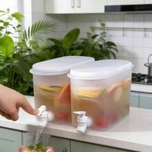 Large Capacity Cold Water Pitcher, Iced Tea Pot, Household Summer Fridge Ice Water Dispenser - Clear - View 2