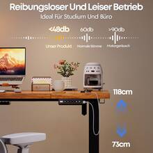 Devoko Gunji 160/180 Cm Height Adjustable Desk, L-Shaped Electric Standing Desk, Height Adjustable, Electric With 4-Function Memory, Ergonomic Gaming Table With Cable Management Tray, Hooks - 查看 7