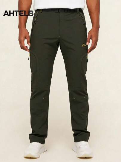  Quần leo núi nam AHTELB nhẹ, nhiều túi, co giãn, nhanh khô, quần ống đứng bền chắc, thích hợp cho hoạt động ngoài trời, chống gió, chống thấm nước, in họa tiết, quần thể thao ngoài trời.