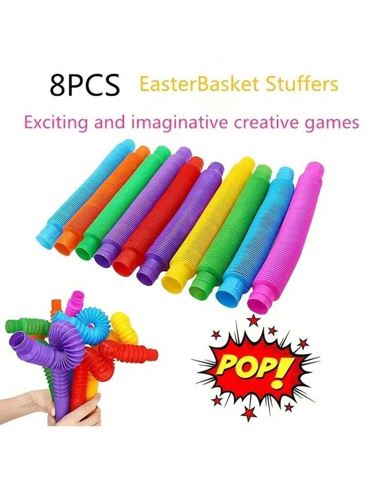 MINKOJA 8 st poprör, inlärningsleksak och finmotorik, bilresepresent, bästa stressavlastningsleksak för 2023, skolmaterial - Multifärgad - Visa 11