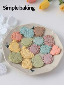 1 Set Of Fruit Series Cookie Molds, Cute Candy Cookie Cutter, Kitchen Baking Tools, Cake Decoration Cookie Stamps, Birthday Party Gift. Suitable For Making Cute Small Snacks, Suitable For Children's Snacks. Cake Decorating Accessories - View 7
