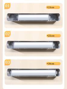 1pc Cling Wrap Dispenser, Aluminum Foil Dispenser, Paper Dispenser With Cutter, Refillable Cling Wrap Dispenser, Cling Wrap Storage Holder, Magnetic Cling Wrap Rack, Cling Wrap Cutter, Plastic Wrap Dispenser With Sliding Cutter, For Parchment Paper, Foil, Baking Paper And Roll Paper, Kitchen Restaurant Tool - Multicolor - View 7
