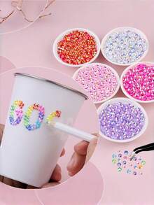 Resin Rhinestones With Tweezers For Bedazzling, Multicolor 3mm Crystal For Nail Art Crafting Makeup - Multicolor - View 4