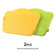 1/2/4pcs Wave Design Poker Card Holder, 4 Colors Available, Portable Poker Card Holder, Suitable For Family Game Night And Gatherings, Poker Cards Not Included - A - View 24