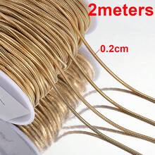 2m Stainless Steel Snake Bone Chain, Gold Round Snake Chain For Necklace, Bracelet, Jewelry DIY - Chain - View 13