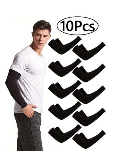 1/2/3/10pairs Arm Sleeves For Men - Tattoo Cover Up - Cooling Sports Sleeve For Basketball Golf Football UV Sun Protection Arm Sleeves With Thumb Hole For Men Youth, Cooling Sleeve To Cover Tattoo Sunscreen Compression Arm Sleeve Summer Cooling Cuff For Men Outdoor Running Fishing Sun Protection Cover Fake Tattoo Black Arm Sleeve Gifts For Men