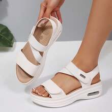 Women's Platform Wedge Sandals With Ankle Strap – Comfortable Summer Walking Shoes Travel Sandals Casual Wear - White - View 8