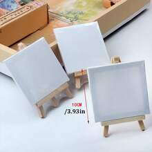 10*10迷你油画框，帆布油画框，数码绘画画架，桌面小型油画框，亚克力DIY手绘素描儿童小型画板（包装袋随机） - 彩色 - 查看 5