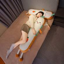 可爱长款牛油果毛绒娃娃睡眠枕头，大号面包造型填充娃娃，抱腿枕，儿童生日礼物，卧室装饰枕 - 長條枕 - 查看 5