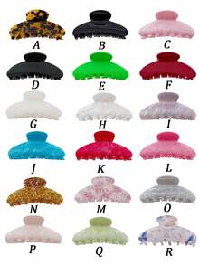 Pinza de pelo de acetato con nombre personalizado para mujeres, pinza de pelo grande personalizada para cabello grueso y fino, pasadores de pelo de acrílico personalizados como regalo para dama de honor, regalo de cumpleaños - Multicolor - Ver 19
