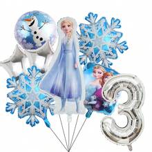 雪公主主题气球装饰，适合生日派对。生日快乐气球套装。这是完美的生日礼物。性别揭晓派对墙面装饰气球。 - 套裝氣球 - 查看 6