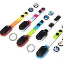 1pc Multi-Color Silicone Magnetic Keychain, Poppuck Finger Pressure Relief Tool, Stress Relief Gadget For Office Workers (Random Color) - Multicolor - View 5