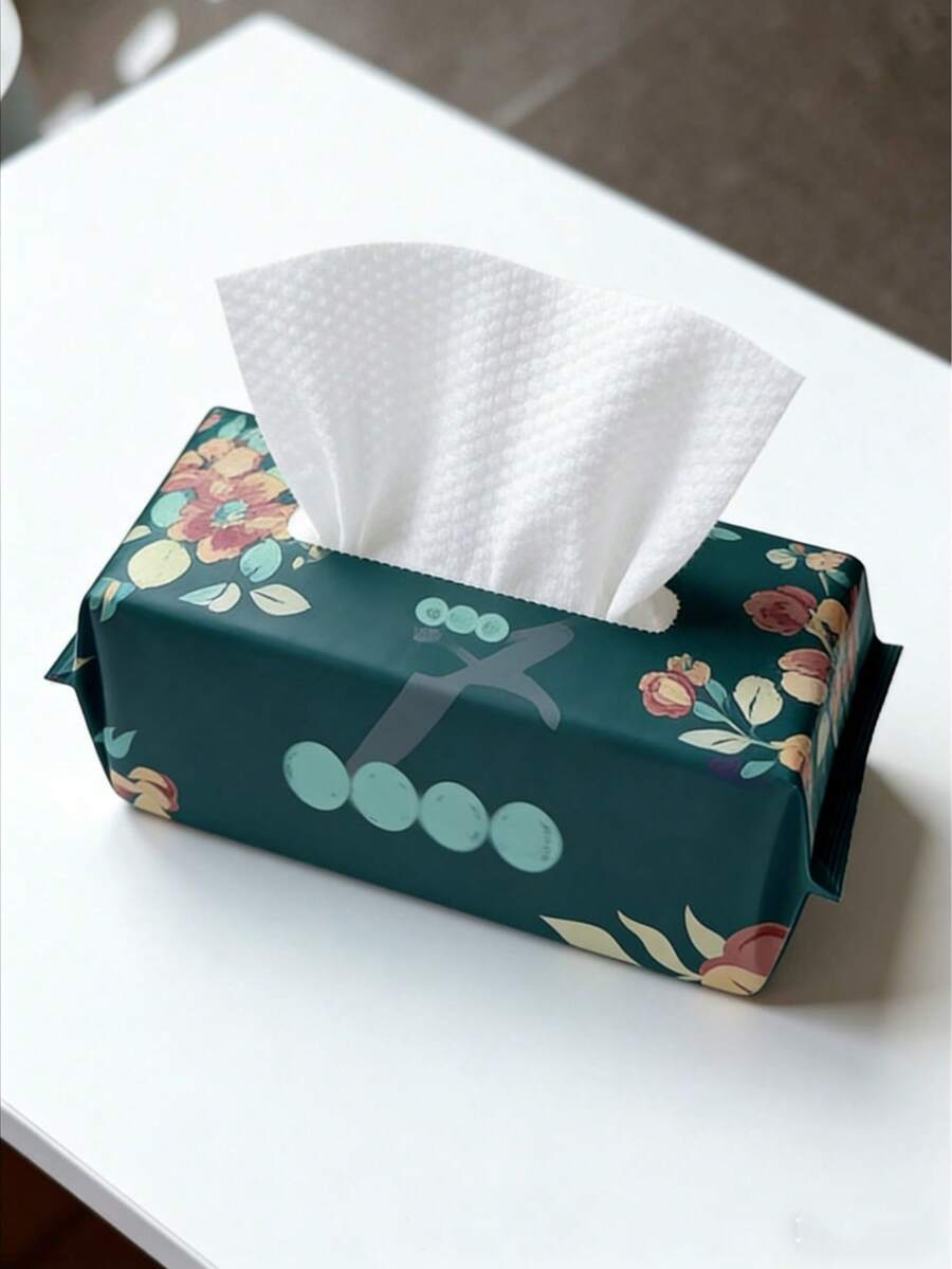 1 Pack Disposable Face Wipes, Thick Soft Gentle, Dry & Wet Dual-Use Facial , Suitable For Home, Bathroom, Salon, Travel - White - View 1