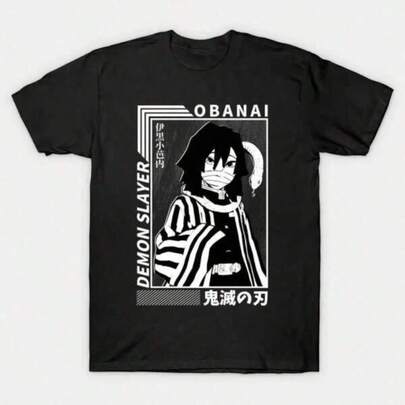 Anime‌‌‌‌‌‌‌‌‌‌Iguro Obanai Ver21 T Shirt Summer Cotton Men Women Streetwear Casual Co Summer Clothes Crew Neck Short-Sleeved T-Shirts, Fan Gifts, Support Merchandise, Retro Style, Street Fashion, Suitable For Various Occasions, Can Be Matched With Parent-Child Outfits, Sister Outfits, Or Brother Outfits, Unisex T-Shirts, Boys' And Girls' T-Shirts.Baggy T Shirts Baggy Top Cotton T Shirt Women T Shirt Women  Women Y2k Spring Clothes Women Cotton Women Tops