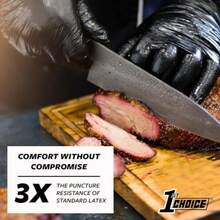 1st Choice Nitrile Gloves Disposable Latex-Free Black 5 Mil For Cooking Cleaning Automotive Industrial Food Prep Home - XXLarge - View 4