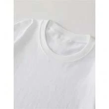 Faith Over Fear T-Shirt - Short Sleeve White Cotton Tee With Black Text & Arrow Design (O In Over), Casual Crew Neck Summer Top For Daily Wear & Religious Inspired Outfits - 白色 - 查看 3