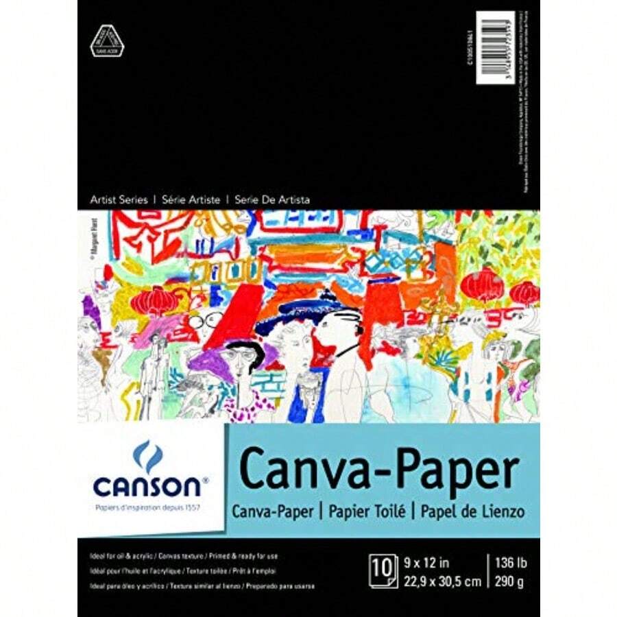Bloc de papel para lienzo de la serie Fundación 100510841 - 9 x 12 - Ver 1