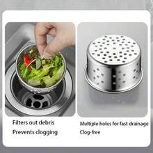 8.9cm (3-1/2 pulgadas) Ensamblaje de drenaje de fregadero de cocina con cesta de filtro profunda extraíble, tapón y tubo de cola - Dibujo de alambre - Ver 4