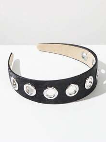 1pc Retro Elegant Metal Hoop Fabric Wide-Brimmed Headband, Versatile Hairband Suitable For Daily Wear, Makeup, Outings, Parties Travel Accessories Hair Band Diadema Hair Hoop - Multicolor - View 5