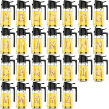 470ml Glass Oil Spray Bottle Kitchen Olive Oil Dispenser Bottle 2-In-1 Spray & Pour Olive Oil Sprayer With Nozzle Portable Seasoning Dispenser For Outdoor Barbecues Cooking And Baking Kitchen Accessories Initial Name 26 Letters Pattern - Black - View 7