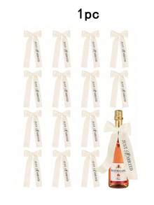 1/3pcs Wedding Celebration Champagne Or Prosecco Bottle Satin Ribbon Bow, Suitable For Wedding, Birthday Party, Etc. Users Need To Tie The Bow Themselves - Multicolor - View 11