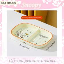 Snoopy Ceramic Divided Plate, Adult Weight Loss Tableware, Cute Breakfast Plate - Multicolor - View 1
