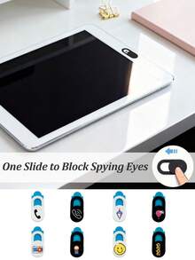 Miếng dán che webcam siêu mỏng, phù hợp với laptop, máy tính để bàn, PC, máy tính xách tay, điện thoại thông minh, miếng dán che camera trước, độ bám dính cao. - Tự dính - Xem 4
