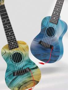 1 Bộ đàn guitar mini 54 inch, đàn ukulele mini 4 dây vân gỗ gradient, đàn guitar 4 dây nhỏ gọn, nhạc cụ dây di động phù hợp cho người mới bắt đầu. - Nhiều màu - Xem 6