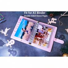 25个透明照片卡套，适用于6孔A5活页夹，双面单口袋照片页，顶部开口保护膜，可装照片、明信片、种子包装袋等。 - 25 Pack - 查看 4