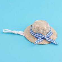 1 buah Topi Jerami Luar Ruangan yang Dapat Diatur untuk Hewan Peliharaan Kecil, Topi Matahari Burung, Topi Matahari Dekoratif dengan Pita & Tali Dagu, Aksesori Luar Ruangan untuk Hamster, Burung Beo & Hewan Peliharaan Kecil - MultiWarna - View 10