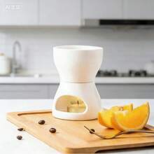 家用厨房DIY巧克力融化炉，简易不粘锅碗分离式香薰炉 - 白色 - 查看 3