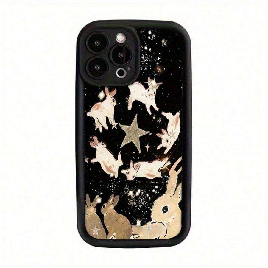 Con un encantador diseño inspirado en conejos blancos y estrellas, esta adorable funda para teléfono está fabricada en material TPU y es compatible con una amplia gama de modelos, incluyendo el 15 Pro Max, 14/13 Pro/12/11/7/8 Pro/X/XR/XS Max, entre otros. Como funda protectora de gran resistencia, ofrece una cobertura envolvente integral y una protección reforzada contra caídas en las cuatro esquinas, combinando un atractivo estético excepcional con una durabilidad a largo plazo. - Color 1 - Ver 1